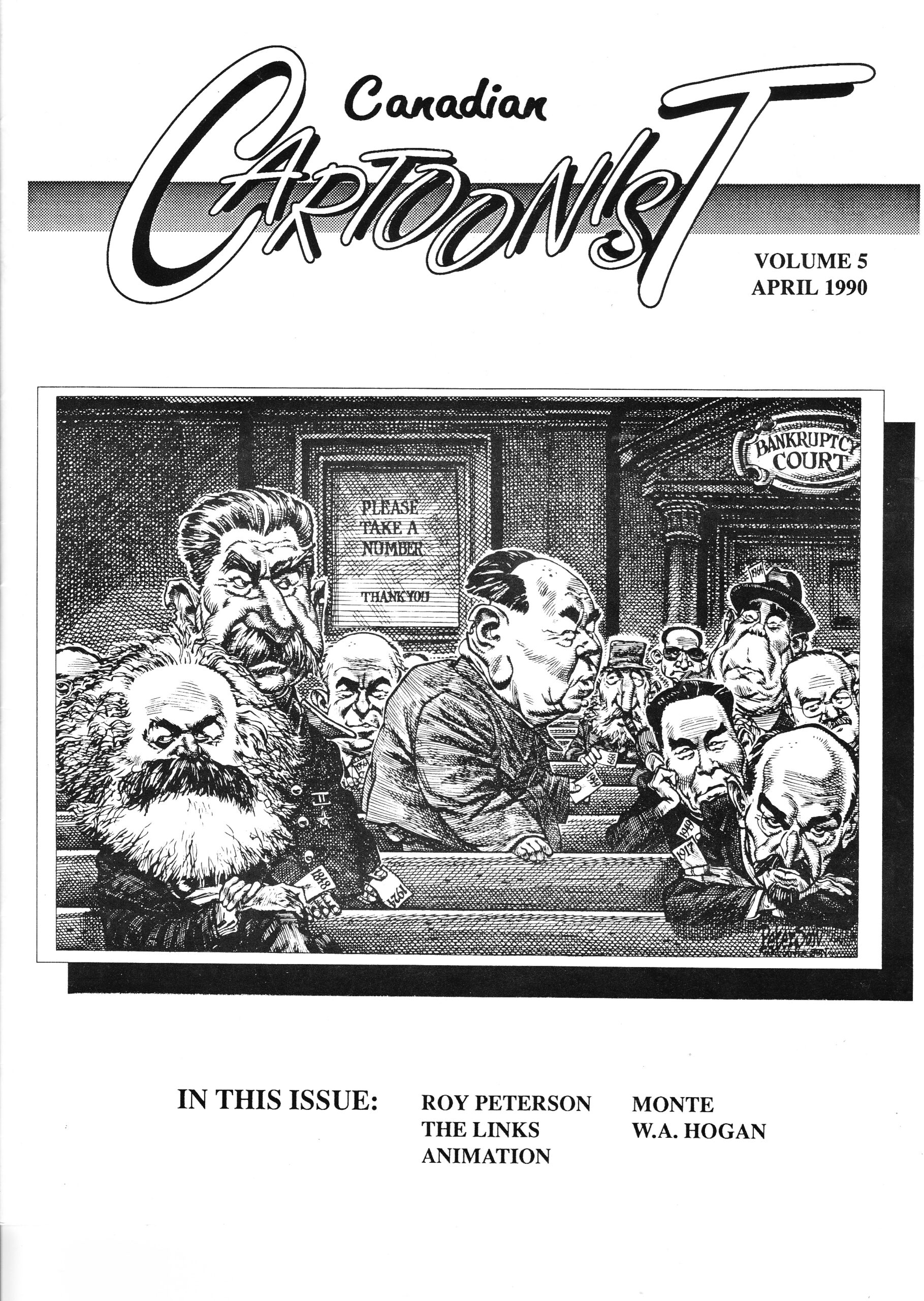 C:\Users\Robert\Documents\CARTOONING ILLUSTRATION ANIMATION\IMAGE COVER PERIODICAL\CANADIAN CARTOONIST, 5, April 1990, fc.jpg