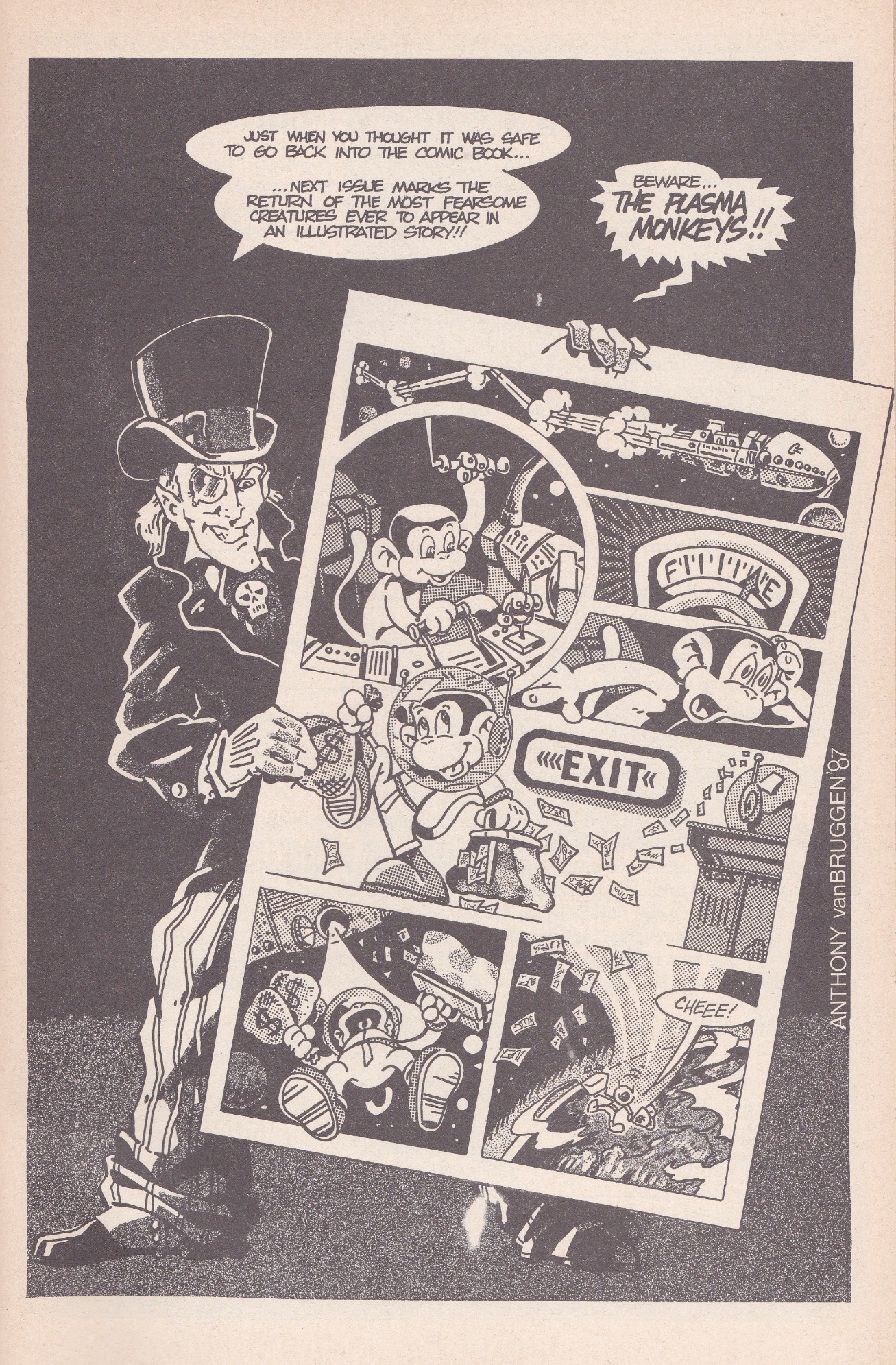 A comic book page with cartoon characters AI-generated content may be incorrect.