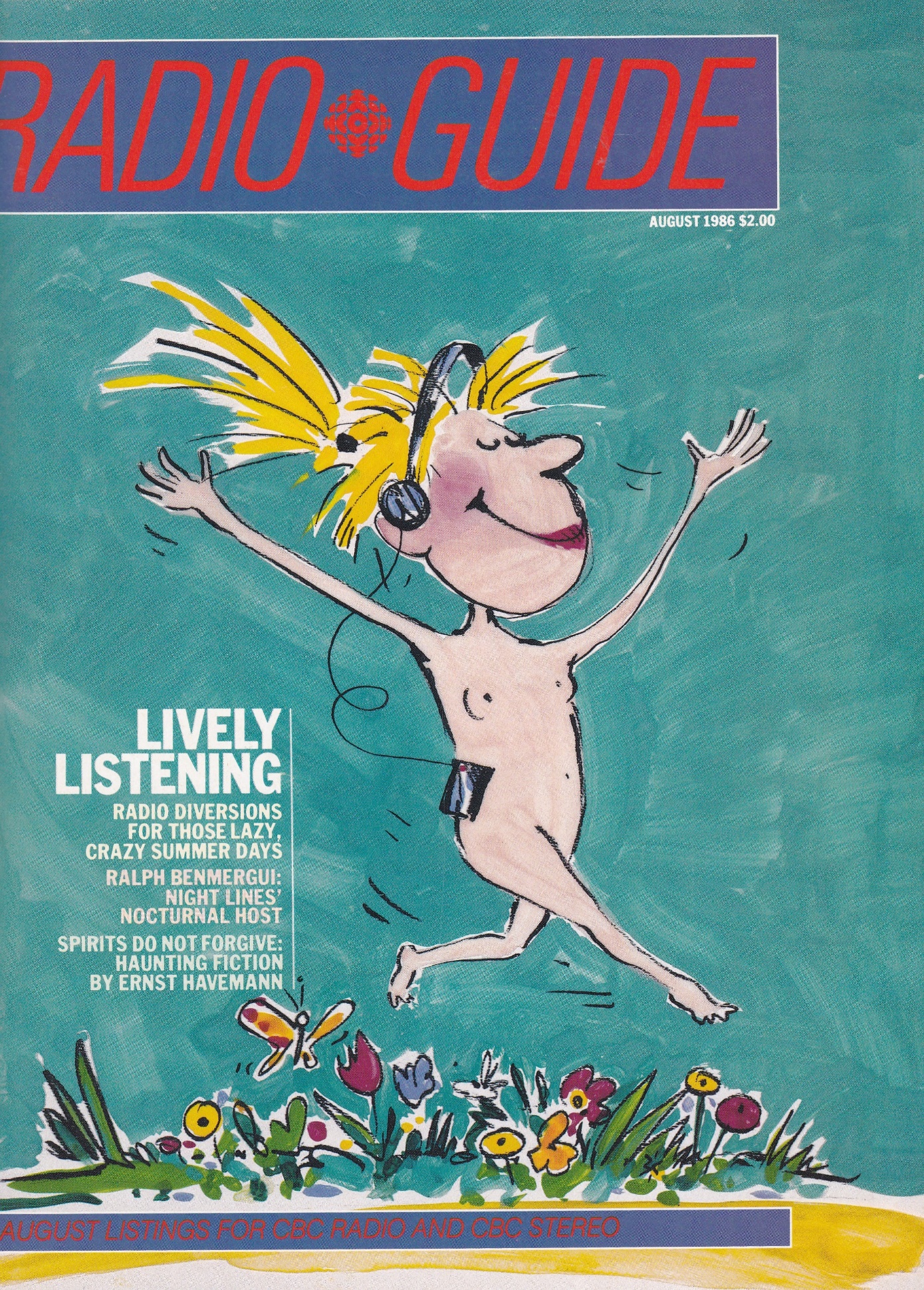 A magazine cover with a cartoon character jumping Description automatically generated
