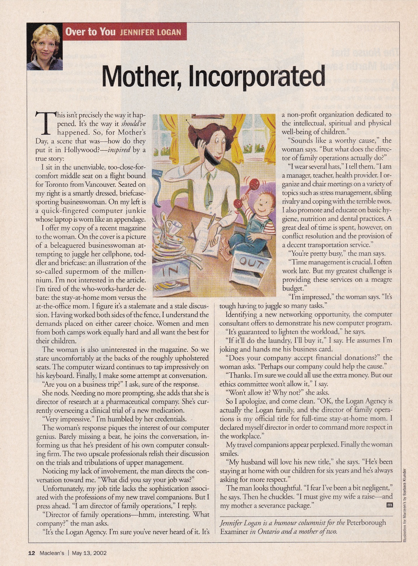 A newspaper article with text and a picture of a person Description automatically generated
