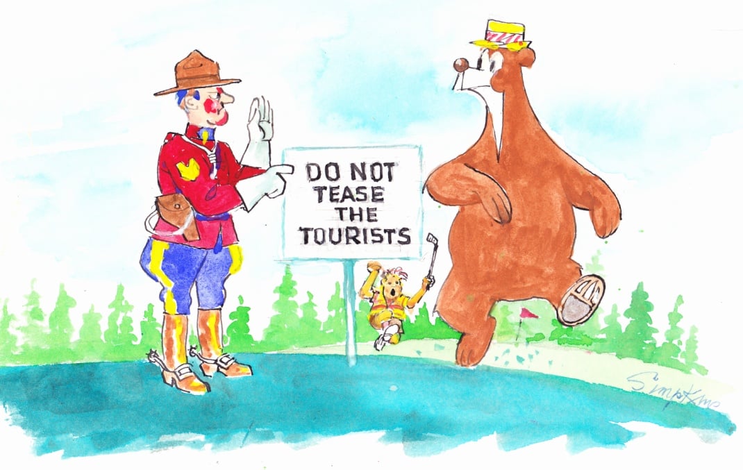 C:\Users\Robert\Documents\CANADIAN CARTOONING ILLUSTRATION and ANIMATION\IMAGE CARTOON J\JASPER THE BEAR, an original, pen & ink, water colour .jpg