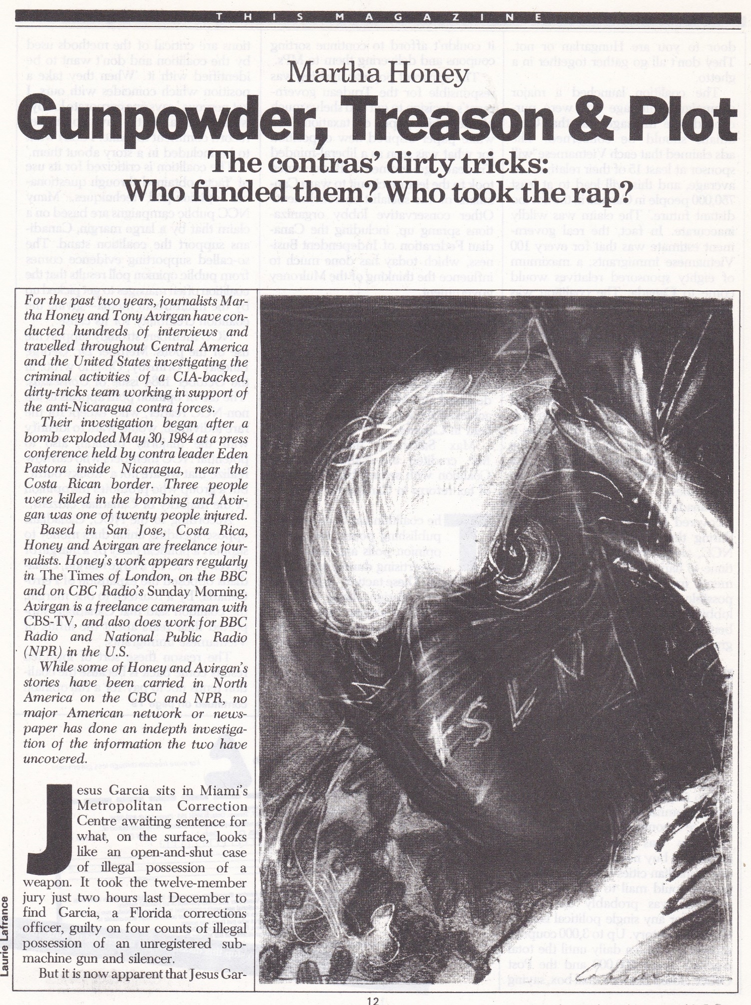A newspaper article with a drawing of a person Description automatically generated