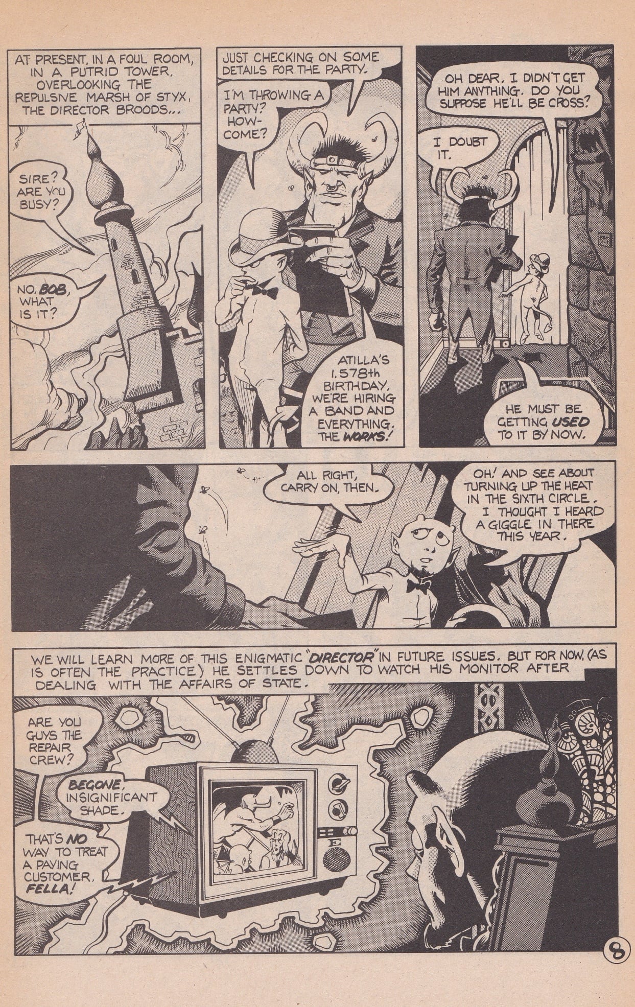 A comic strip with a cartoon AI-generated content may be incorrect.
