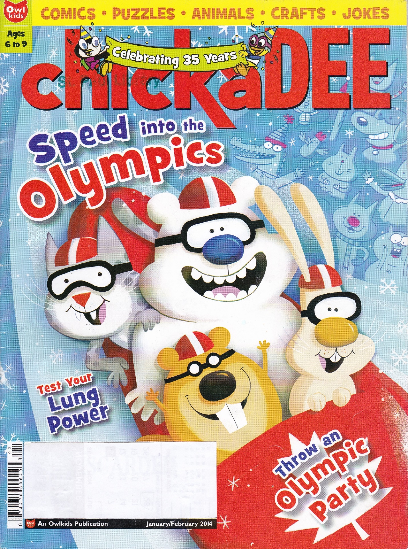 A magazine cover with cartoon characters Description automatically generated
