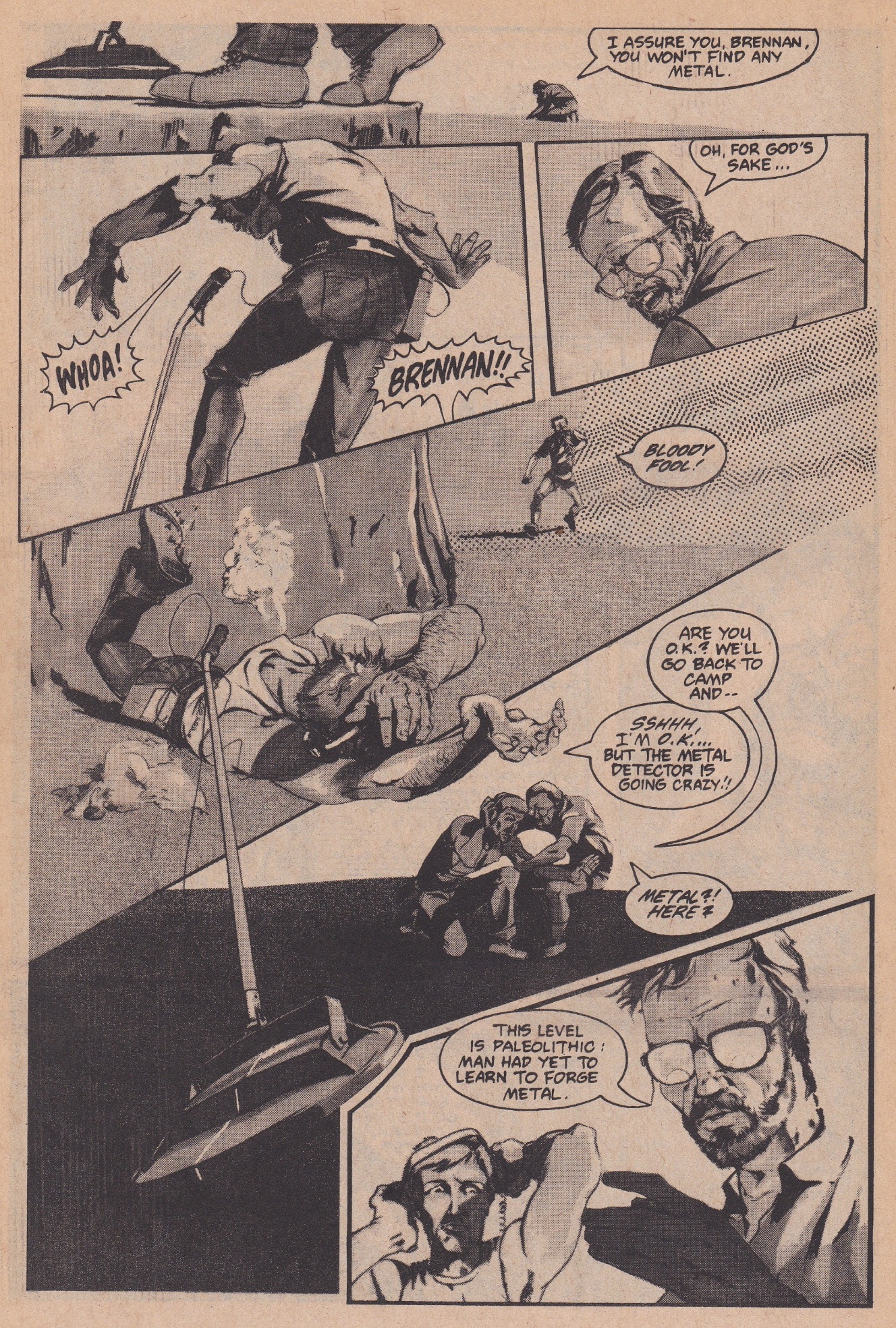 A comic page of two people AI-generated content may be incorrect.